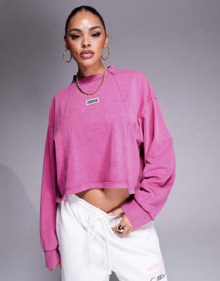 Weekend Collective heavyweight top in acid wash pink