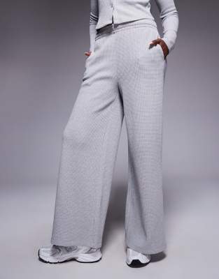 Asos Weekend Collective Weekend Collective Heavyweight Waffle Sweatpants In Gray
