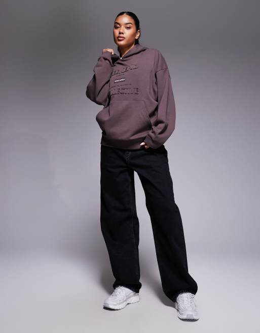 Weekend Collective - Hoodie met logo-applicatie in chocoladebruin, 4 van 4