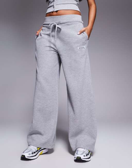 Weekend Collective – Hose in grau meliert mit weitem Bein und Waffelstruktur, Kombiteil, 2 von 5