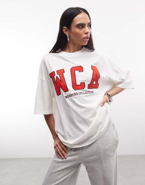 Weekend Collective - Hvid college-T-shirt - view 1