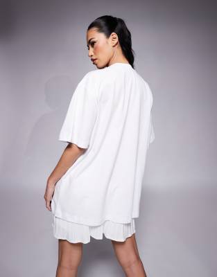 Shop Asos Weekend Collective Weekend Collective Icon Oversized T-shirt With Embroidered Wca Graphic In White