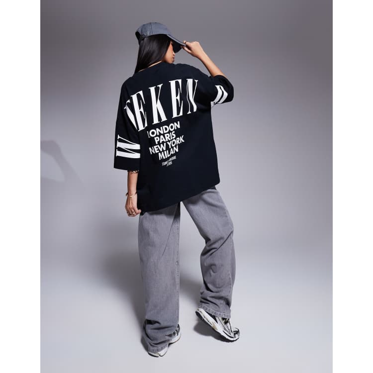 Weekend Collective Icon oversized t-shirt with stacked back logo