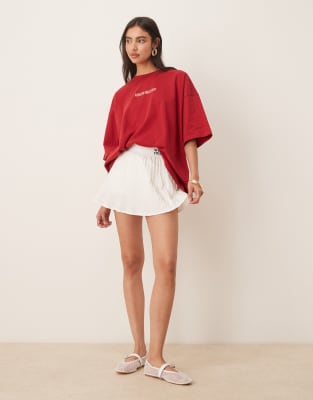 Asos Weekend Collective Weekend Collective Icon Oversized T-shirt With Stacked Back Logo