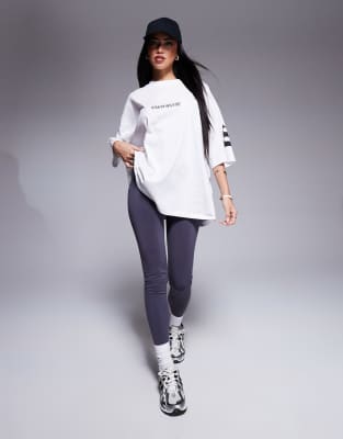 Asos Weekend Collective Weekend Collective Icon Oversized T-shirt With Stacked Back Logo