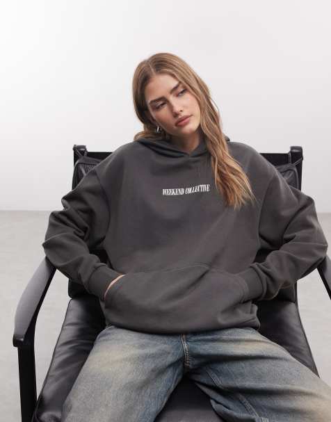ReachMe Felpa Oversize In Pile Sherpa Per Donna - Con Cappuccio, Zip 1/4 E Tasche - Grigio Chiaro, Taglie Forti (XXL) - Morbida E Calda - 5