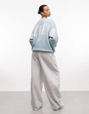 Weekend Collective - Icon - Sweat-shirt à logo superposé - Bleu cendré S