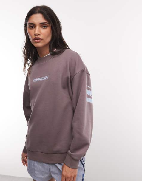 Weekend Collective Icon Sweatshirt mit gestapeltem Rückenlogo in Anthrazit und Blau - view 1
