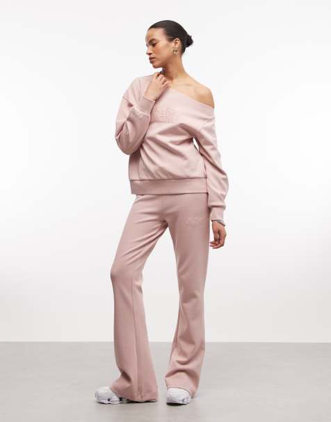Weekend Collective interlock co-ord in dusky pink - view 1