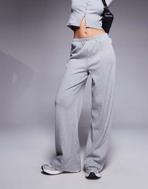 Weekend Collective - Joggers a fondo ampio grigi a coste in coordinato, 2 di 5