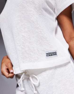 ASOS WEEKEND COLLECTIVE WEEKEND COLLECTIVE KNIT COLLARED TEE 