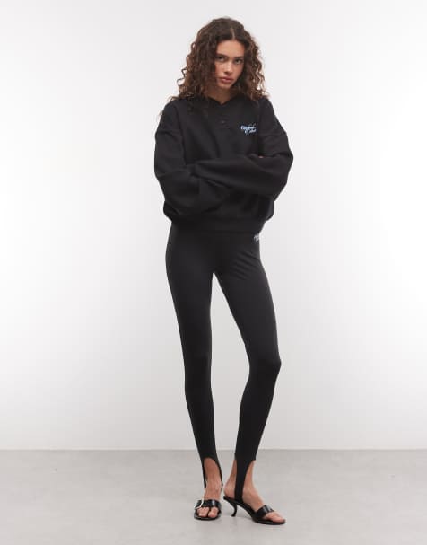 Weekend Collective Kombiteil-Leggings mit Steg in Schwarz - view 1