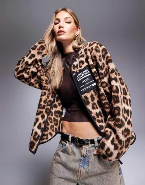 Weekend Collective leopard borg zip through - view 1