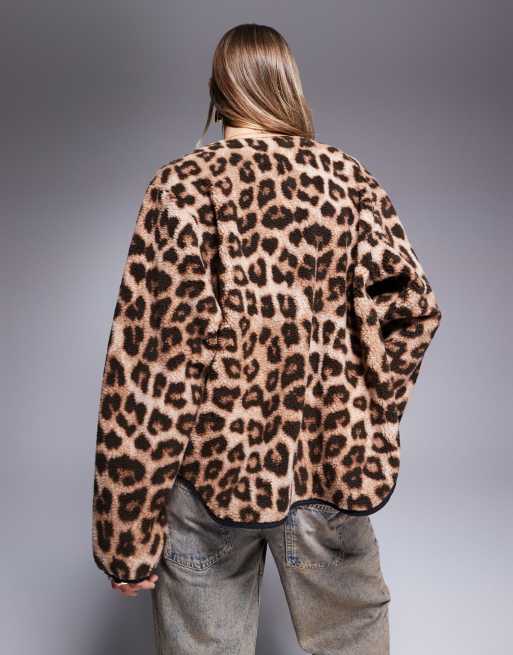 Weekend Collective leopard borg zip through