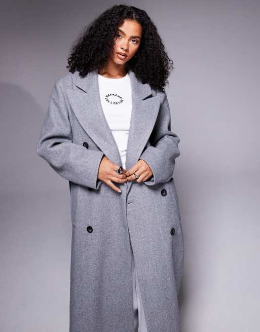 Weekend Collective maxi coat in gray wool look
