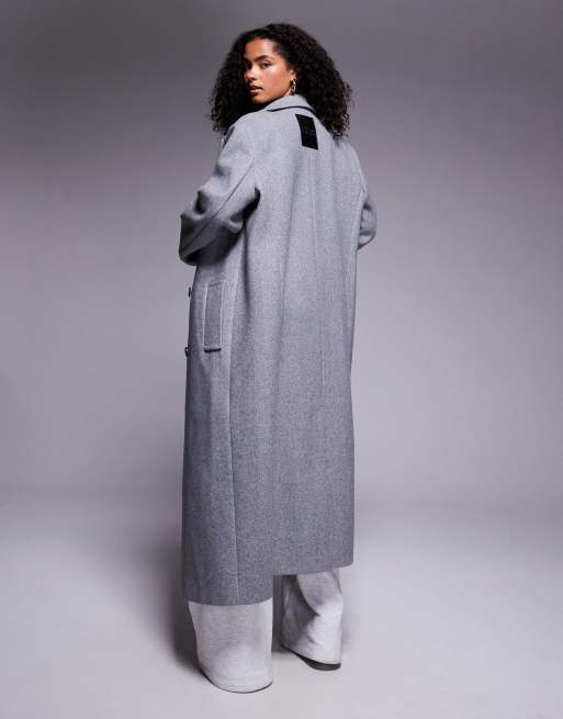 Weekend Collective maxi coat in gray wool look