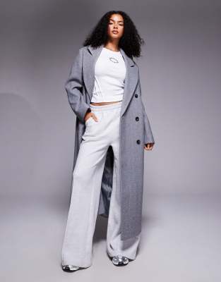 Weekend Collective maxi coat in grey wool look