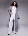 [ASOS Weekend Collective] Weekend Collective maxi coat in grey wool look S GREY