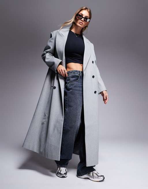 【着丈124cm】Super Long Trench Coat / Gray Weekend Collective maxi coat in grey | ASOS