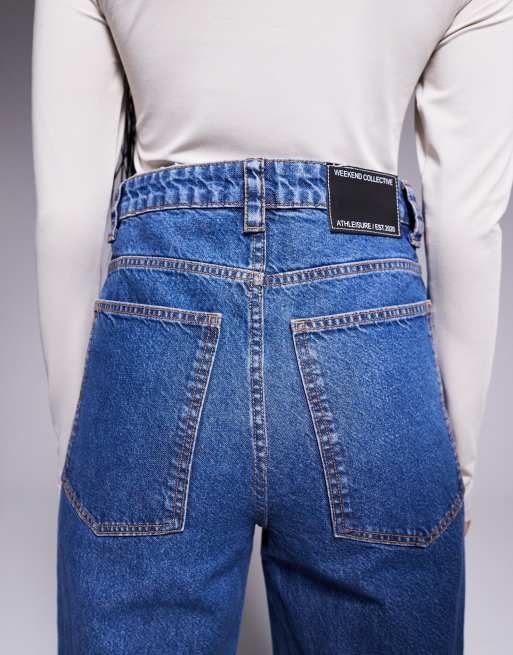 Weekend Collective – Mellanblå, tvättade och baggy jeans med barrelben, 4 av 5
