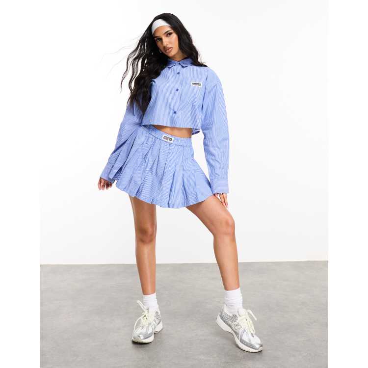 Mini Jupe For Love And Lemons - Raleigh Bleu Clair Motif Floral Taille XS