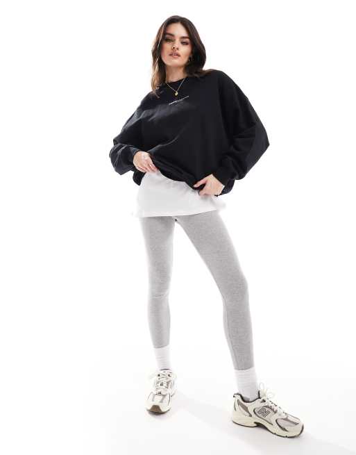 Weekend Collective oversized sweatshirt with large back logo in black, 4 of 4