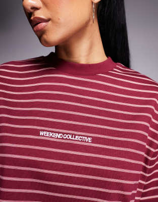 Asos Weekend Collective Weekend Collective Oversized T-shirt In Multi