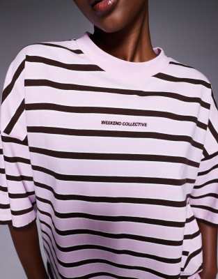 Asos Weekend Collective Weekend Collective Oversized T-shirt In Multi