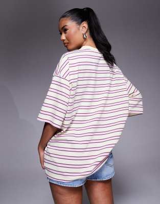 Asos Weekend Collective Weekend Collective Oversized T-shirt In Multi