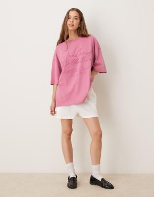 Asos Weekend Collective Weekend Collective Oversized T-shirt With Scribble Logo