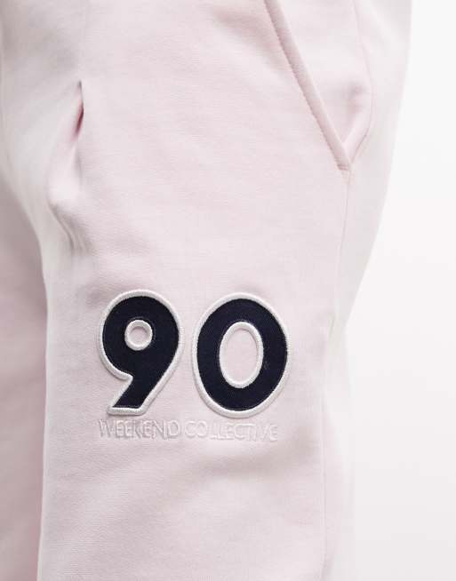 Weekend Collective - Pantalon de jogging bouffant oversize d'ensemble - Rose pastel, 4 de 5