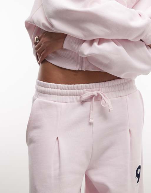 Weekend Collective - Pantalon de jogging bouffant oversize d'ensemble - Rose pastel, 5 de 5