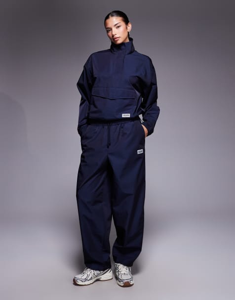 Weekend Collective - Pantalon de jogging d'ensemble en nylon - Bleu marine - view 1