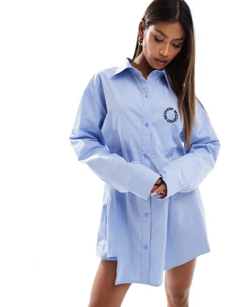 Weekend Collective - Robe chemise - Bleu - view 1