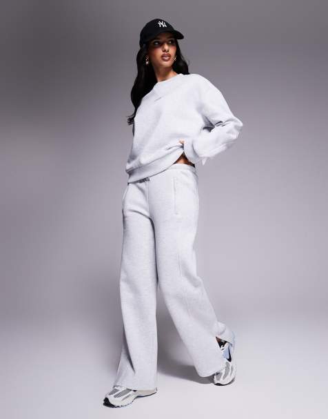 Weekend Collective seamed sweatshirt and sweatpants set in heather gray - view 1