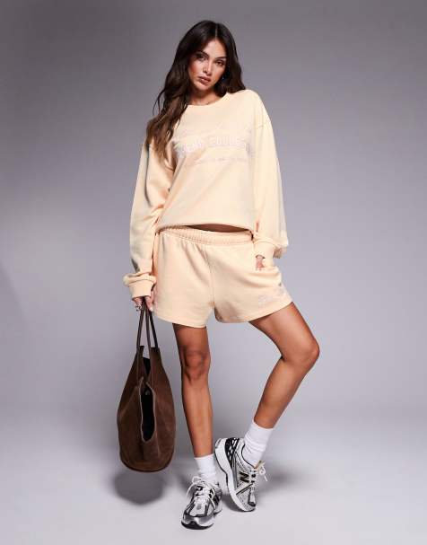 Weekend Collective set with embroidered logo in buttermilk - view 1