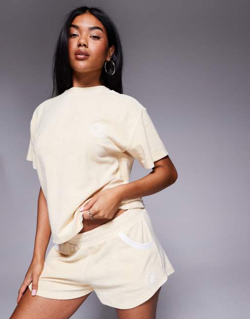 Weekend Collective - Short van badstof in lichtgeel, deel van co-ord set, 5 van 5