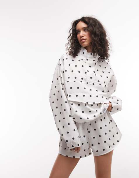 Weekend Collective – Shorts im Runner-Stil mit gewebtem Etikett und Polka Dots, Kombiteil - view 1