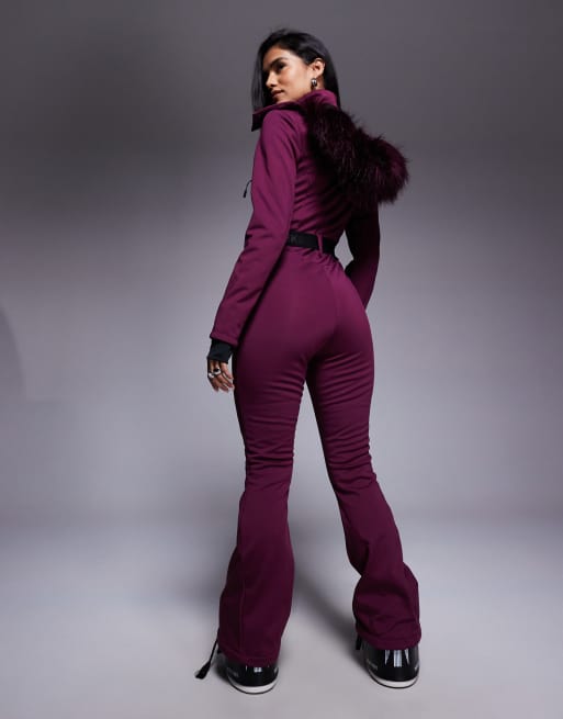 Weekend Collective ski suit in plum