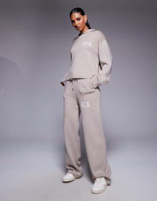 Weekend Collective - Strickhose in Beige mit Grafikprint, Kombiteil-Neutral