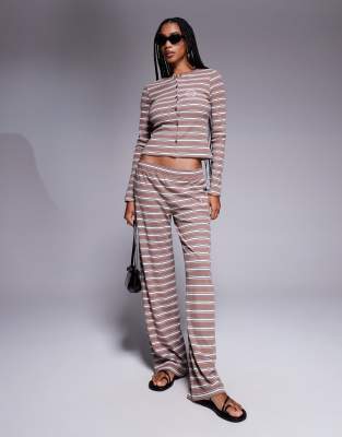 Asos Weekend Collective Weekend Collective Striped Cardigan - Part Of A Set-multi