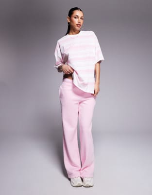 ASOS WEEKEND COLLECTIVE WEEKEND COLLECTIVE STRIPED T-SHIRT WITH EMBROIDERED LOGO 