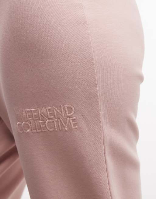 Weekend Collective - Støvet lyserøde bukser med svaj og interlock-syninger - Del af sæt, 5 af 5