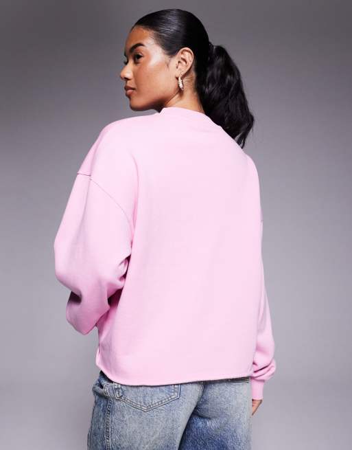 Weekend Collective sweatshirt with applique design in pink