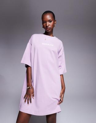 Asos Weekend Collective Weekend Collective T-shirt Dress With Stacked Back Logo