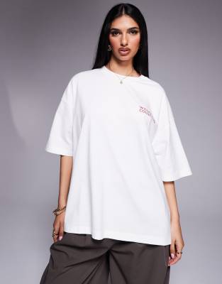 Asos Weekend Collective Weekend Collective T-shirt With Floral Graphic In Brown