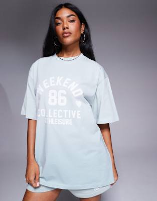 Asos Weekend Collective Weekend Collective T-shirt With Ombre Heart Print