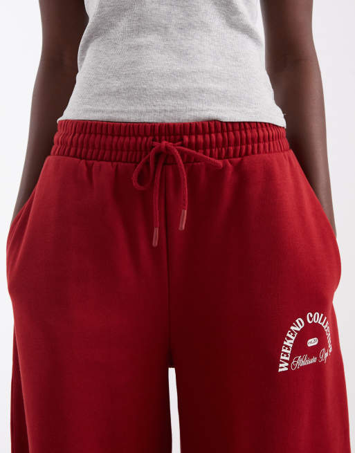 Weekend Collective Tall jogger barrel en ensemble coordonné à motif graphique rouge, 3 de 5