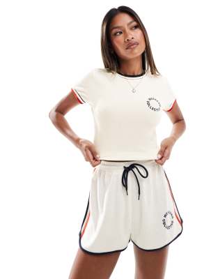 Weekend Collective terrycloth T-shirt in white - part of a set-Multi