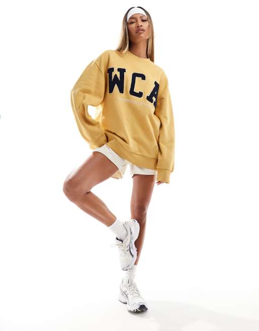 Asos yellow sweatshirt sale